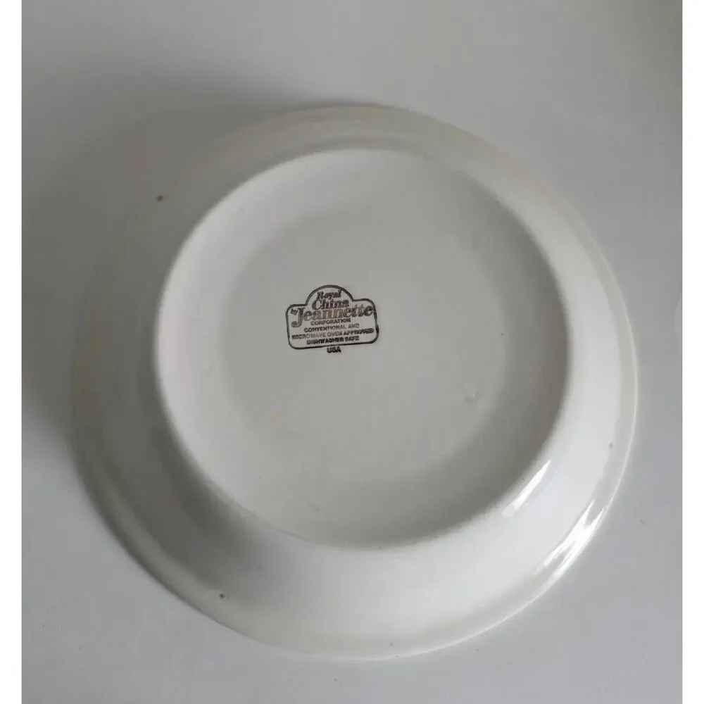 Vintage Royal China by Jeannette Apple Pie Recipe Ceramic Pie Plate 11 in